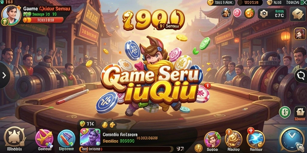 Screenshot gameplay QiuQiu dengan tampilan seru dan menantang.