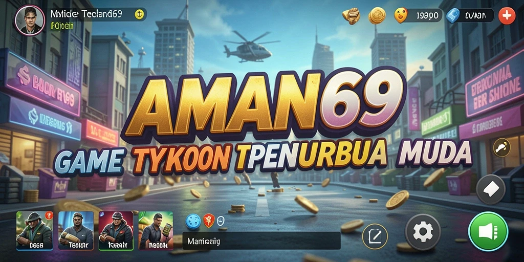 Tampilan utama gameplay AMAN69 dengan elemen Tycoon yang menarik.