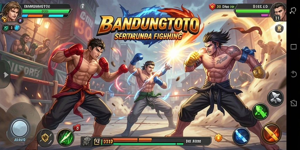 Gameplay seru BANDUNGTOTO dengan karakter bertarung.