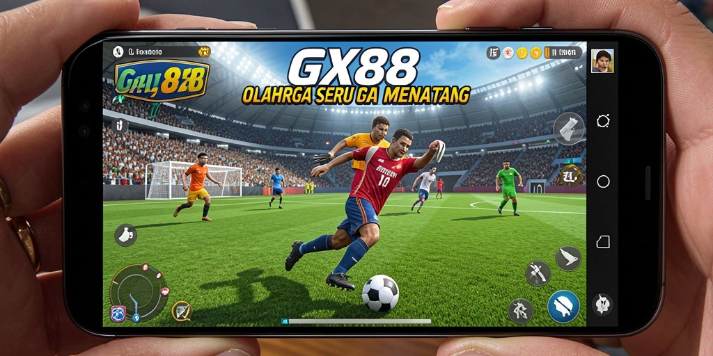 Tangkapan layar GX88 menampilkan aksi gameplay olahraga yang mendebarkan.