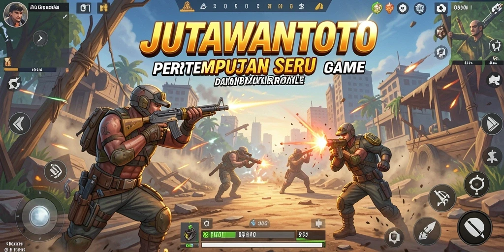 Screenshot <strong>JUTAWANTOTO</strong> menampilkan aksi seru dalam pertempuran Battle Royale.