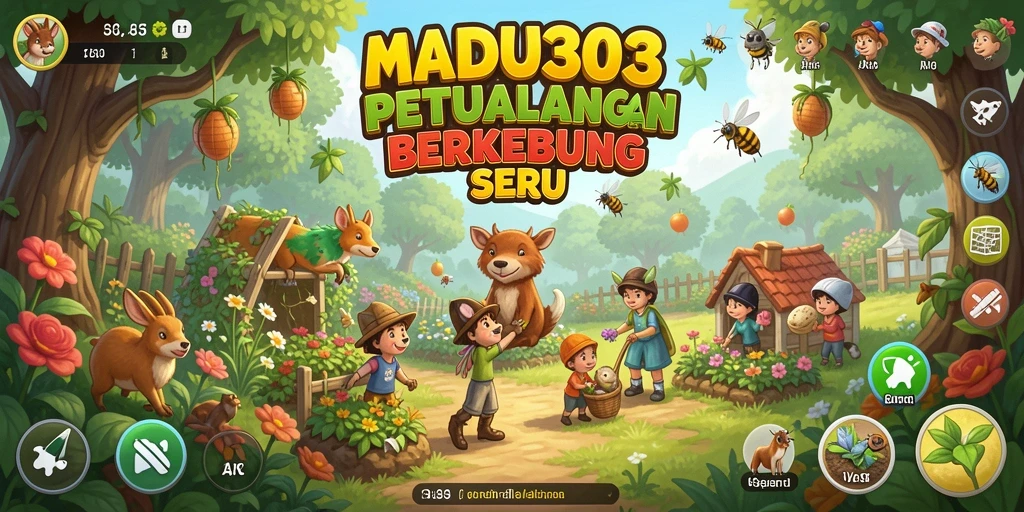 Tangkapan layar gameplay <strong>MADU303</strong> menunjukkan keseruan bercocok tanam yang menarik.