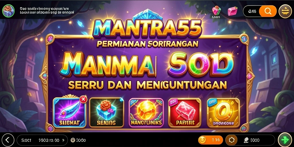 Tampilan utama gameplay Slot yang menarik dan menghibur di MANTRA55.