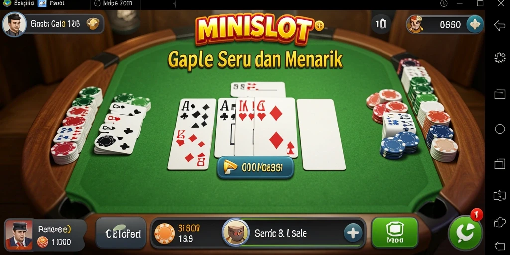 Tampilan seru gameplay Gaple dalam MINISLOT