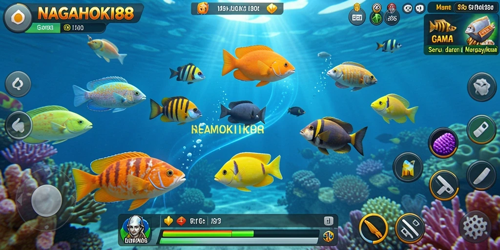 Tampilan menarik dari aksi Tembak Ikan di NAGAHOKI88.