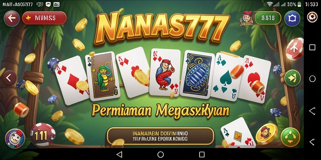 Gameplay seru di permainan Domino NANAS777.
