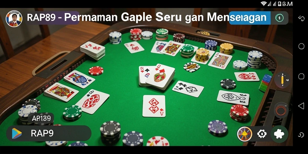 Tampilan gameplay Gaple yang seru di RAP89.