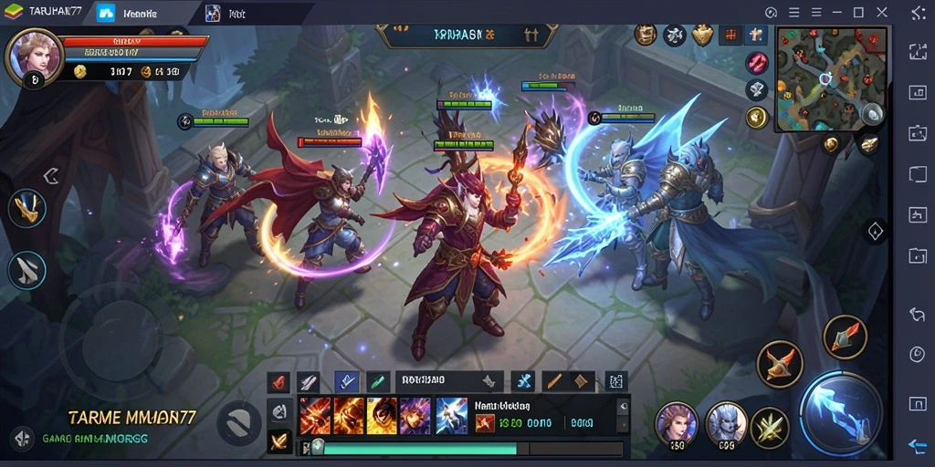 Tampilan gameplay mendalam dalam TARUHAN77 dengan aksi seru di dunia MMORPG.