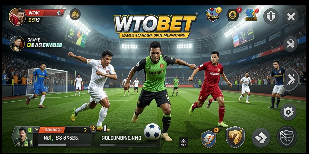 Tampilan gameplay WTOBET dengan aksi olahraga seru.