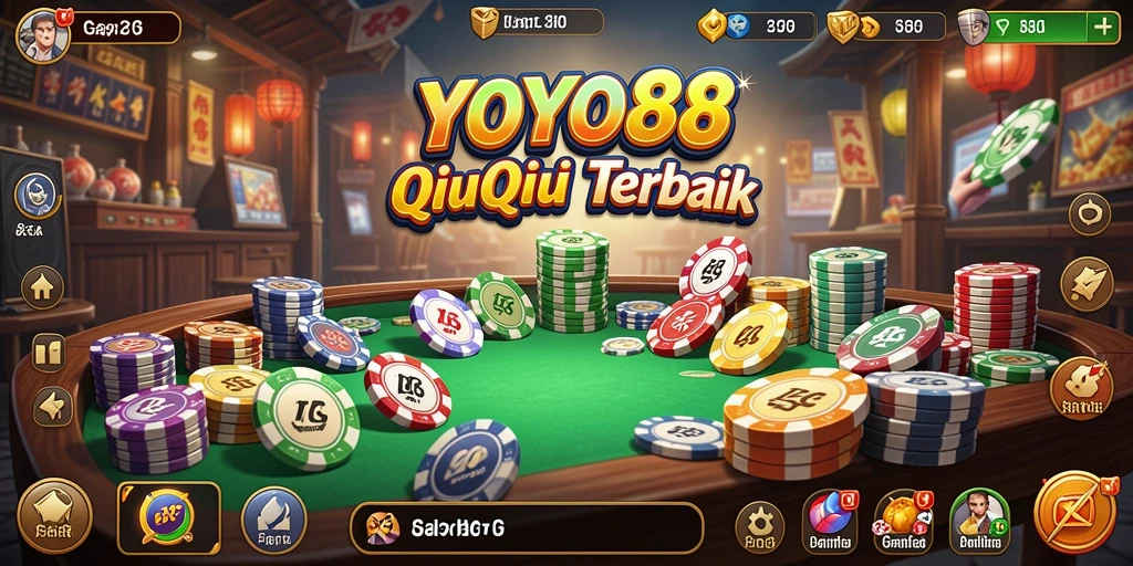 Tampilan menarik dari gameplay QiuQiu yang seru.